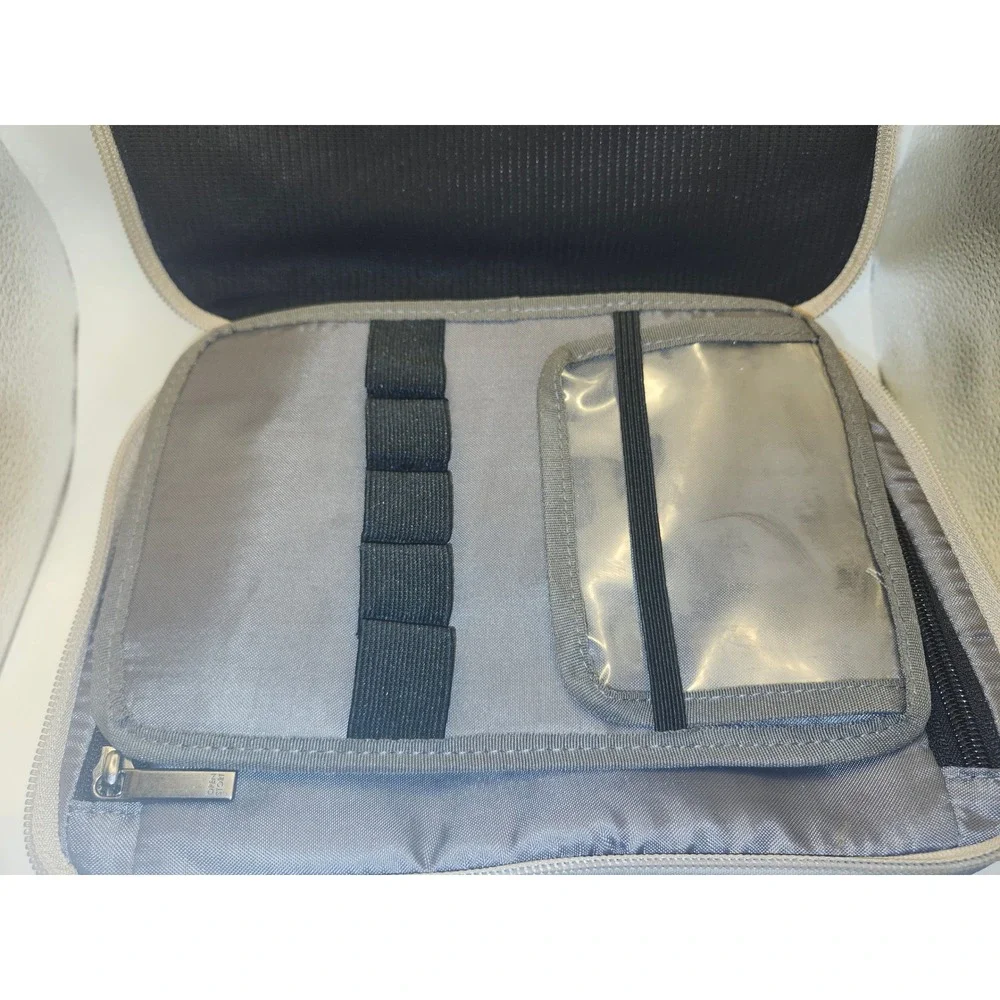 Open Story Gray Cosmetic Travel Case Bag Organizer Multiple Compartments